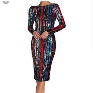 Dress the Population Sequin MIDI Dress Large